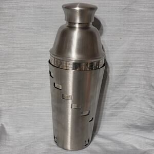 OGGI Dial A Drink Stainless Steel Cocktail Shaker 11" Rotating Recipe Bar Mixer